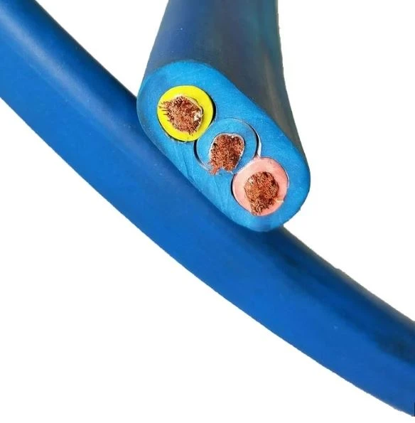 Platt kabel för dränkbar pump med 3 kärnor och 4 kärnor